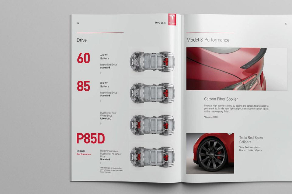 特斯拉汽車模型概念信息畫冊設(shè)計欣賞